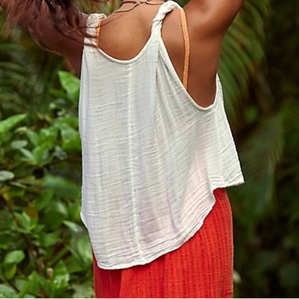 Free People Free-est Massima Reversible Gauze Top, Size Small